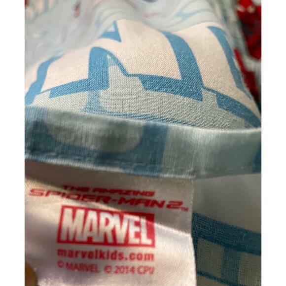 Marvel Kids Amazing Spider-Man 2 Twin Flat Sheet Cutter Blue & Red - Picture 5 of 15